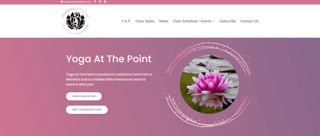 Yoga at The Point - Website Designs By Lisa